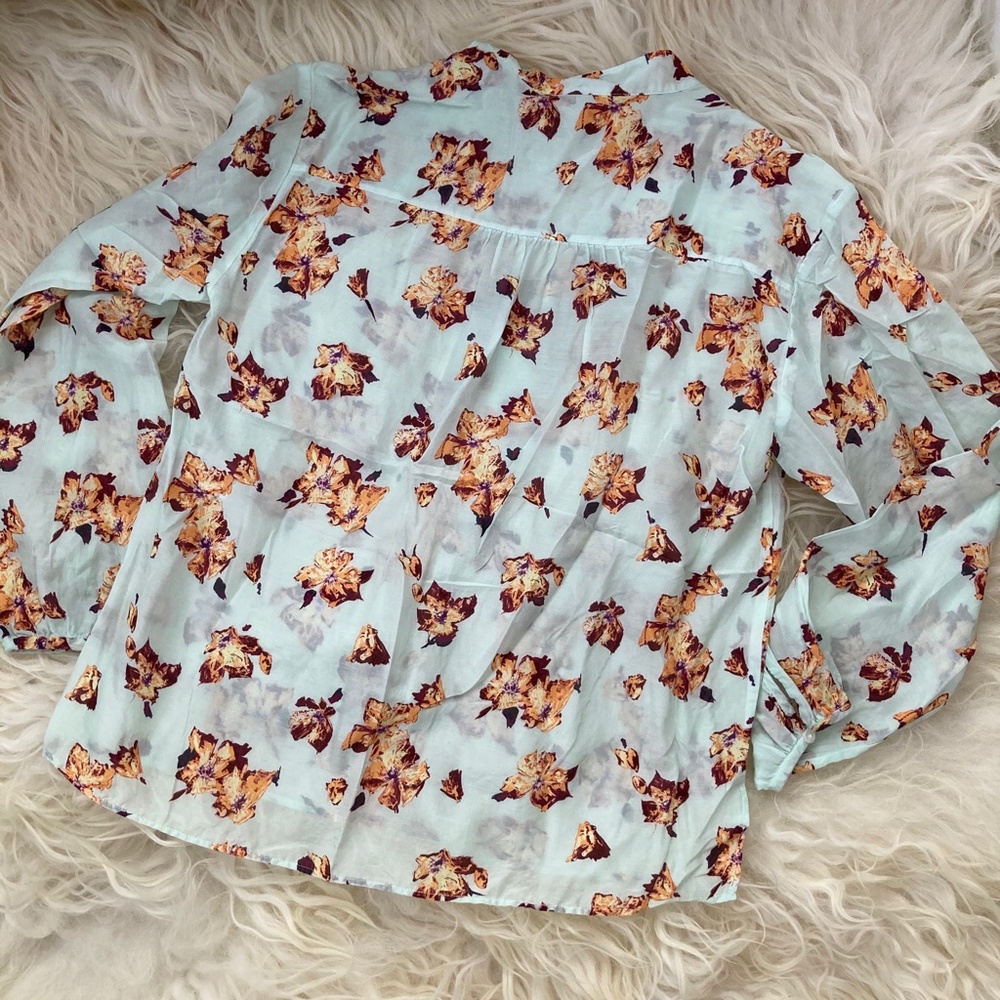 A.L.C. Shira Floral Print Mock Neck Blouse - Picture 12 of 13